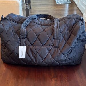 Vera Bradley Quilted Black Duffel Bag